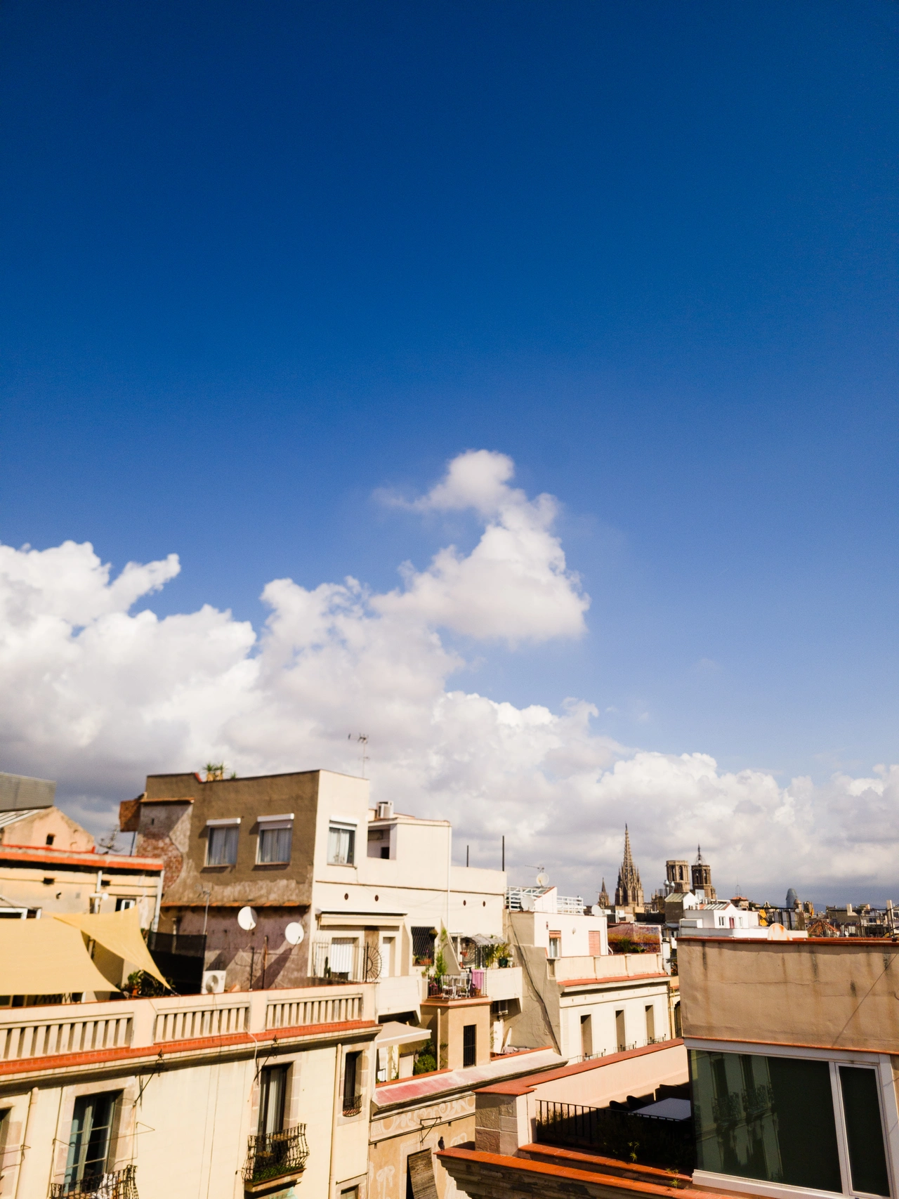 Blick auf die Dächer Barcelonas vom Palau Güell