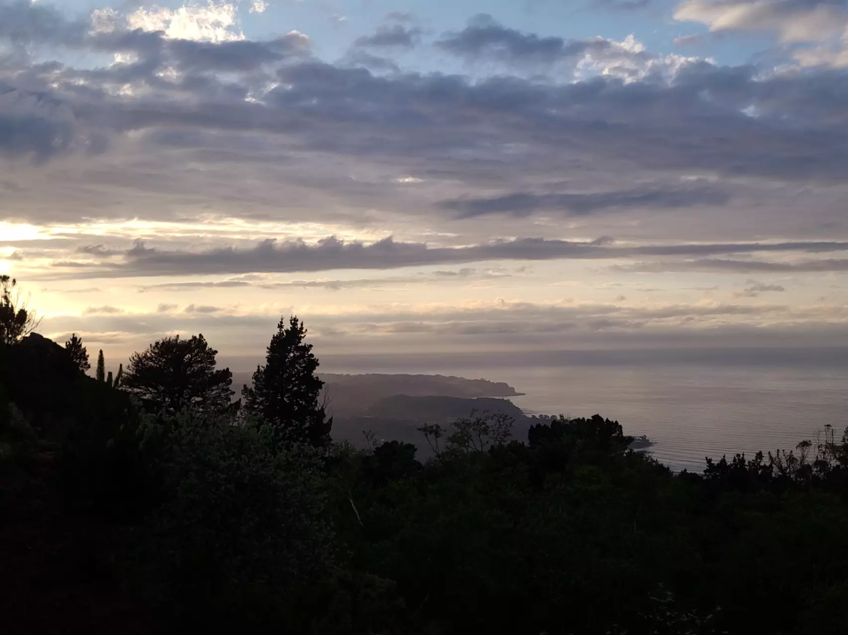 Sonnenuntergang vom Aussichtspunkt